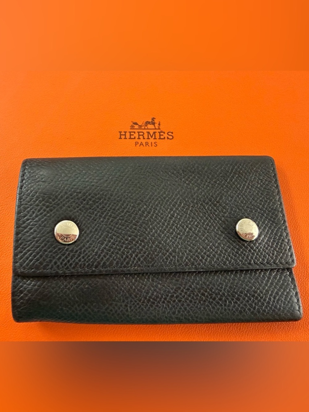 HERMÉS Sellier Epsom Leather Key Holder